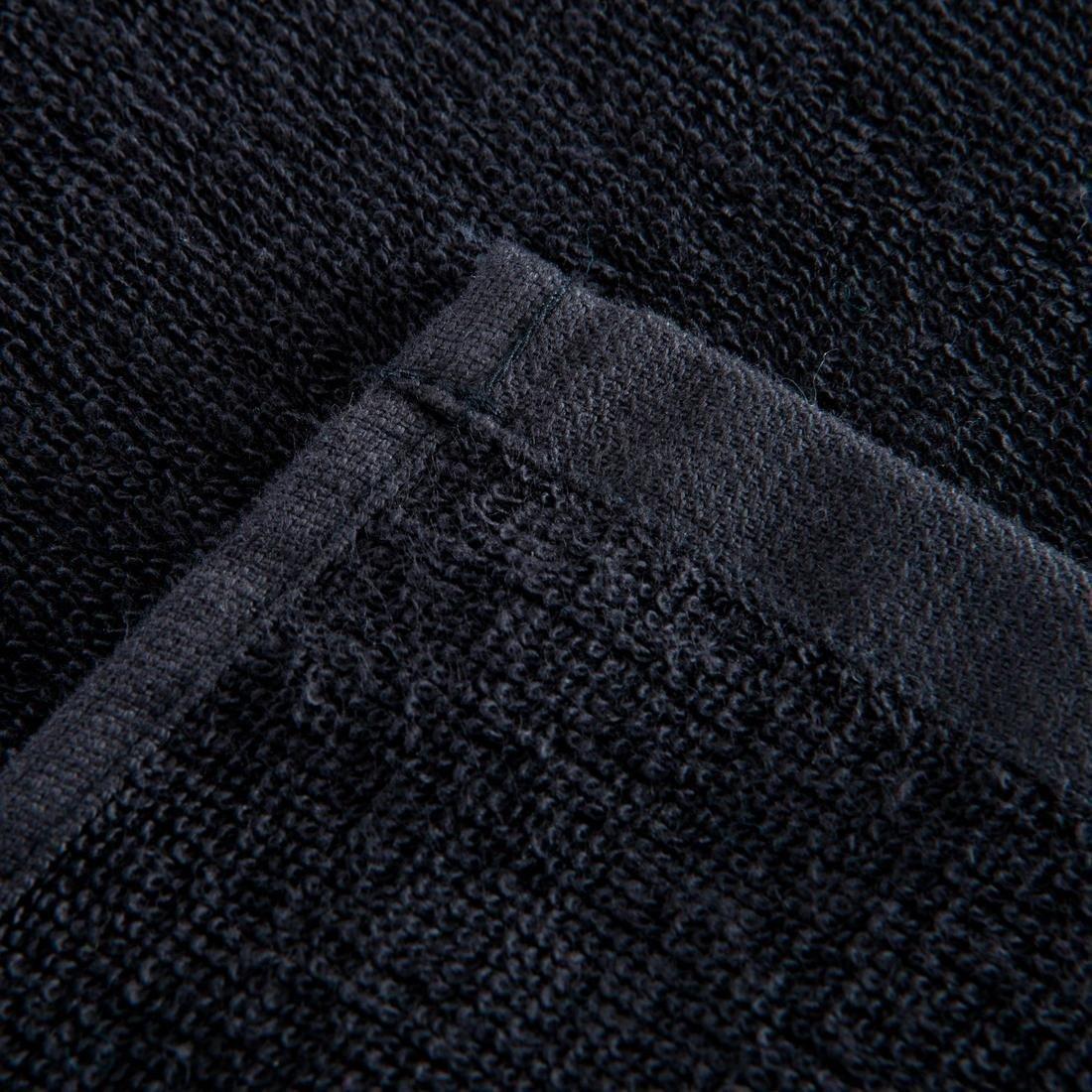 Cotton Fitness Towel, Black, No Color, large image number 3