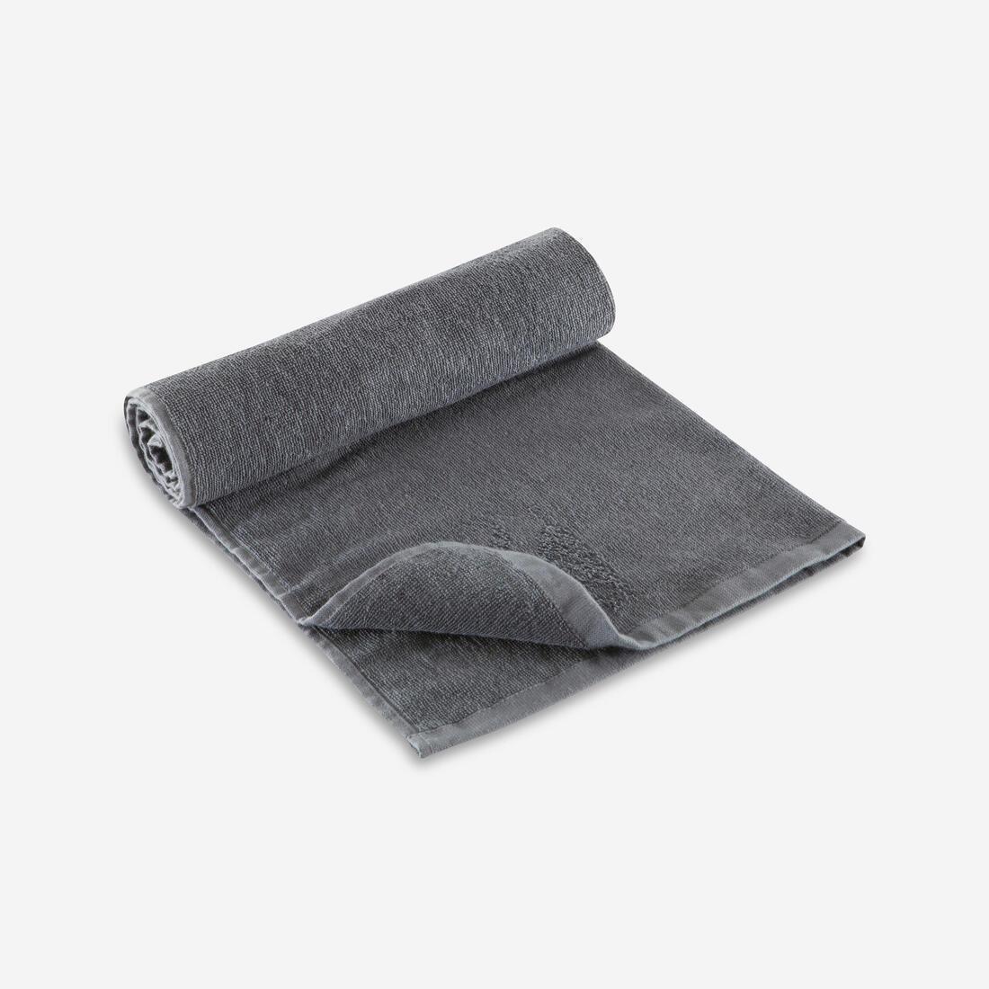 DOMYOS - Cotton Fitness Towel, Graphite