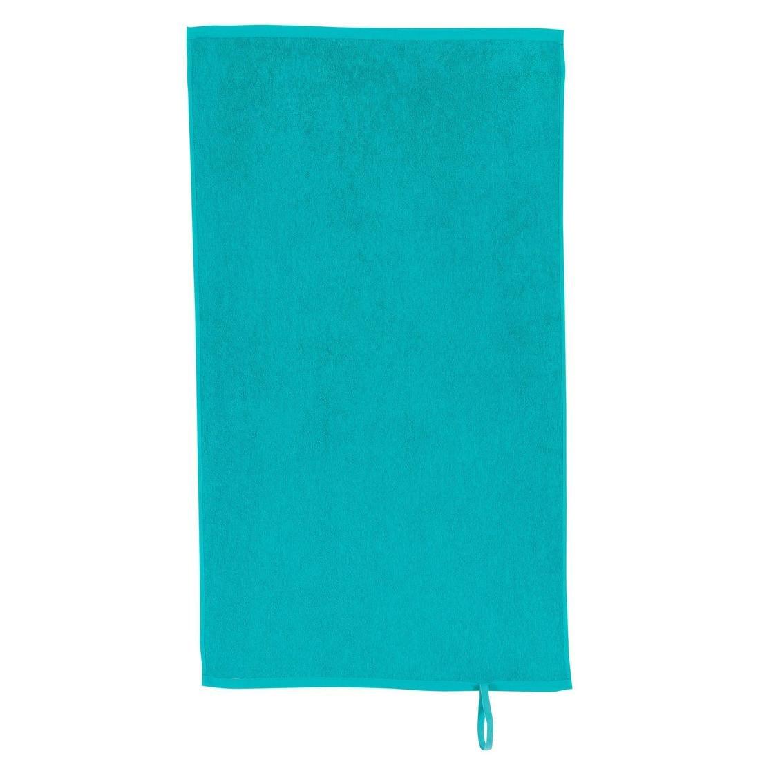 Small Cotton Fitness Towel, tropical blue, No Color, large image number 0