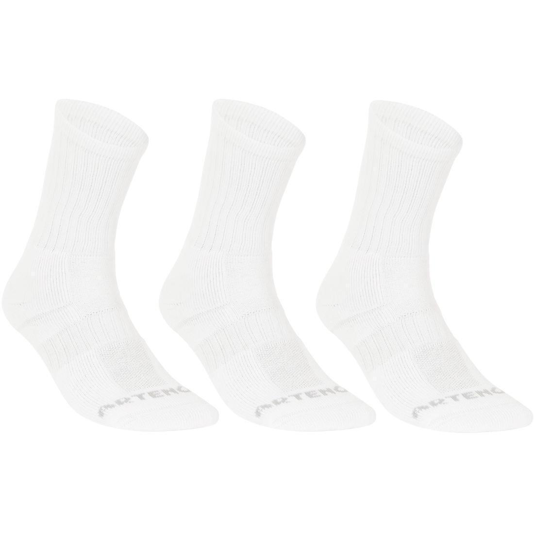 ARTENGO - RS800 Adult High Sports Socks 3-pack, Black