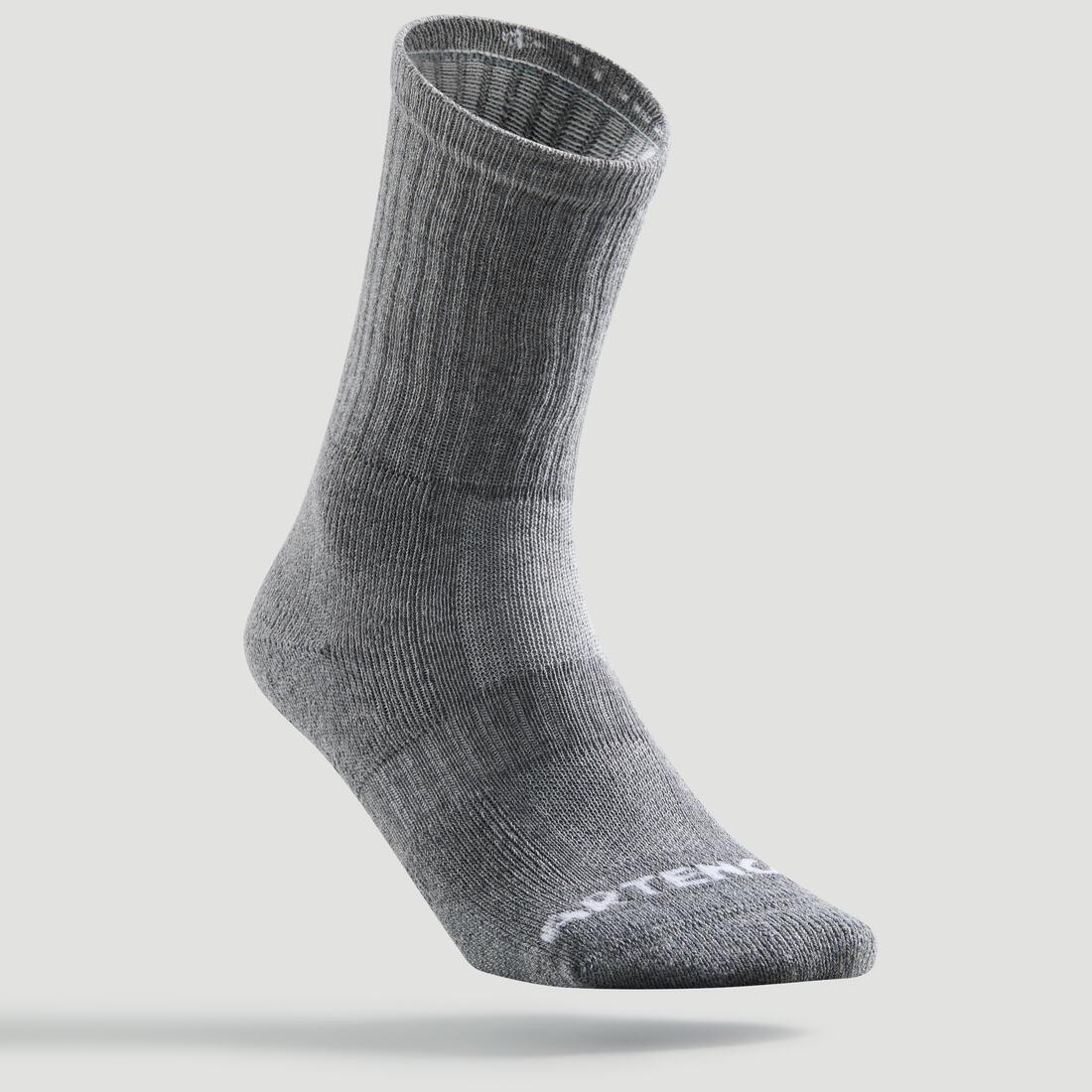 ARTENGO - RS800 Adult High Sports Socks 3-pack, Black