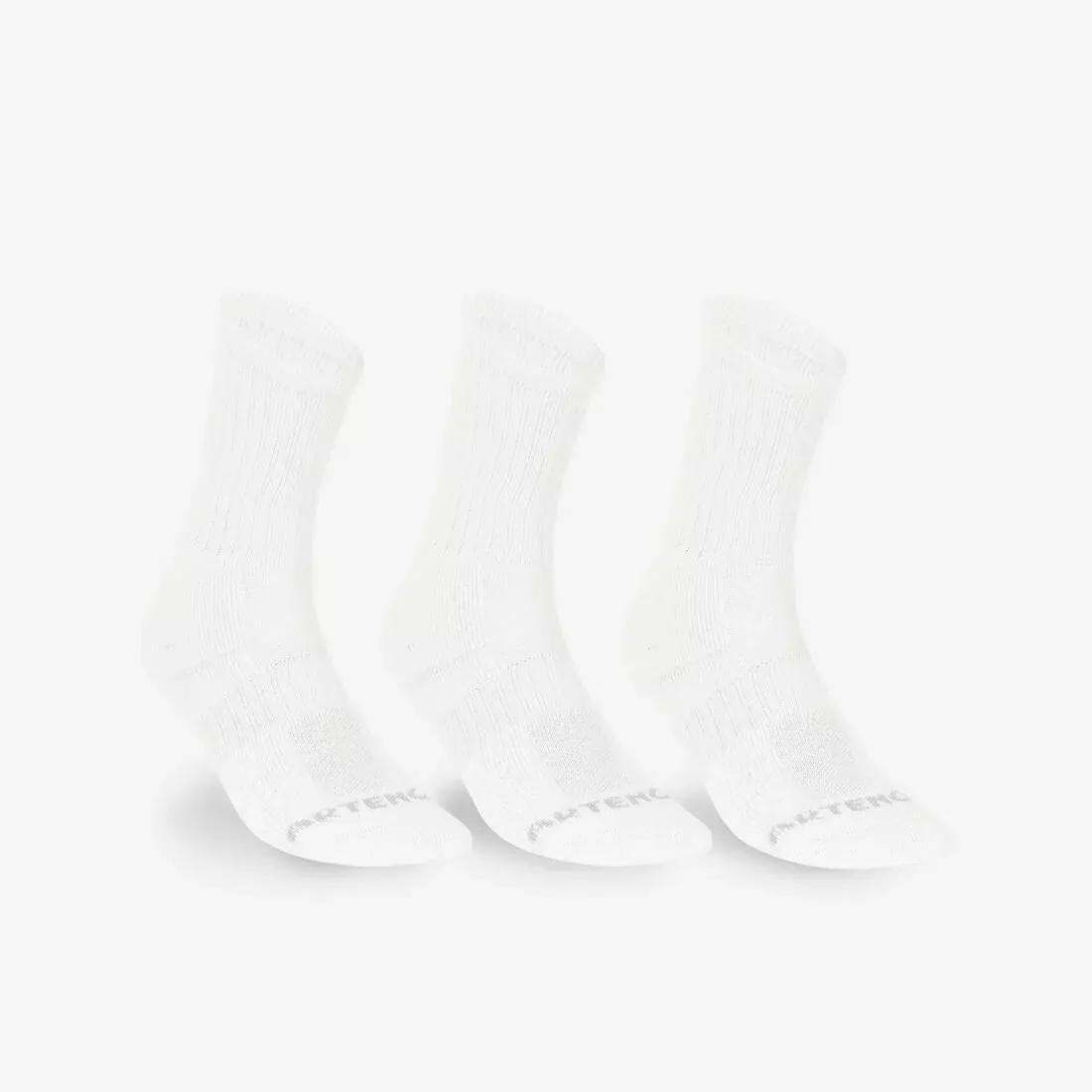 ARTENGO - RS800 Adult High Sports Socks 3-pack-White