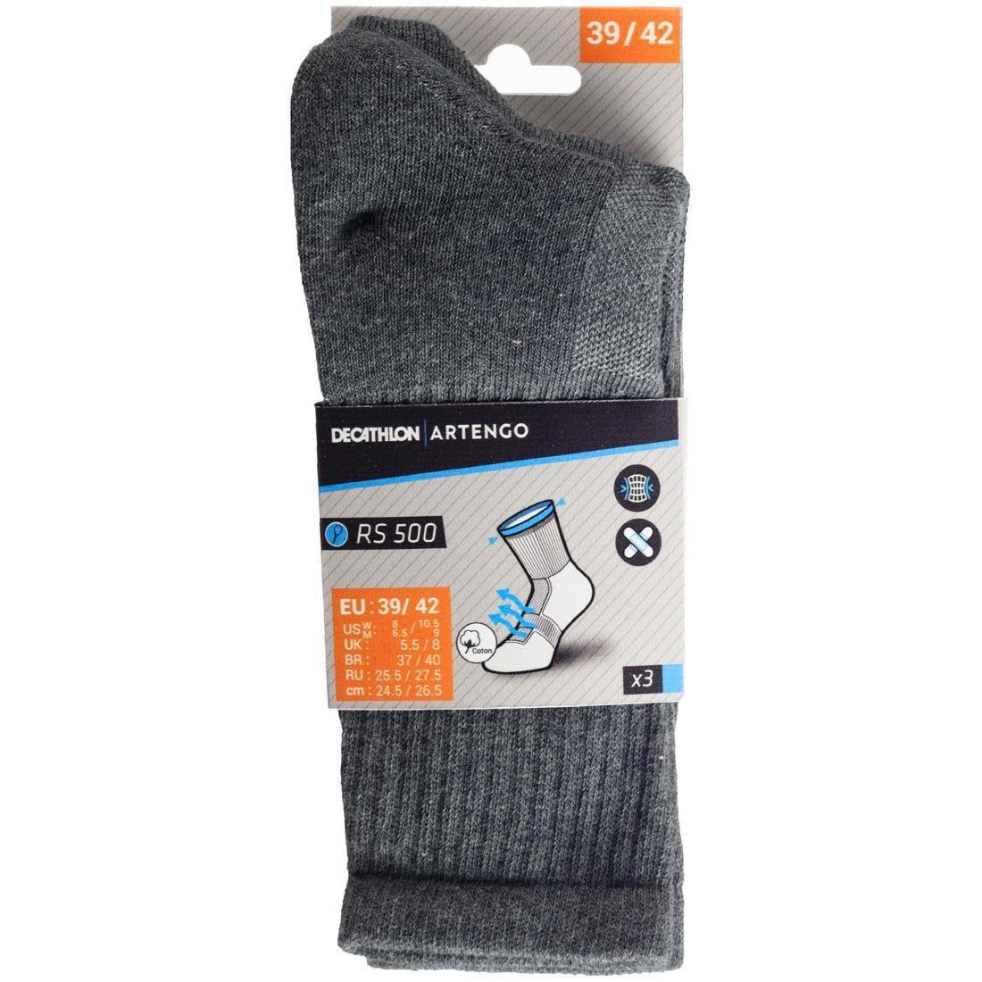RS800 Adult High Sports Socks 3-pack-White, No Color, large image number 5