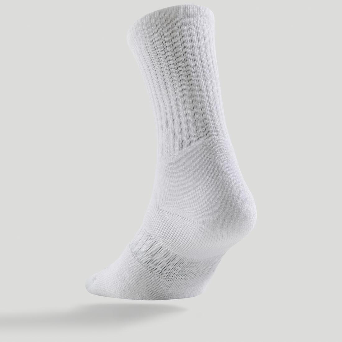 ARTENGO - RS800 Adult High Sports Socks 3-pack-White