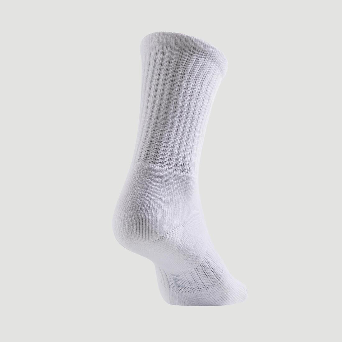 ARTENGO - RS800 Adult High Sports Socks 3-pack-White