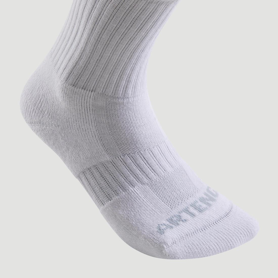 ARTENGO - RS800 Adult High Sports Socks 3-pack-White