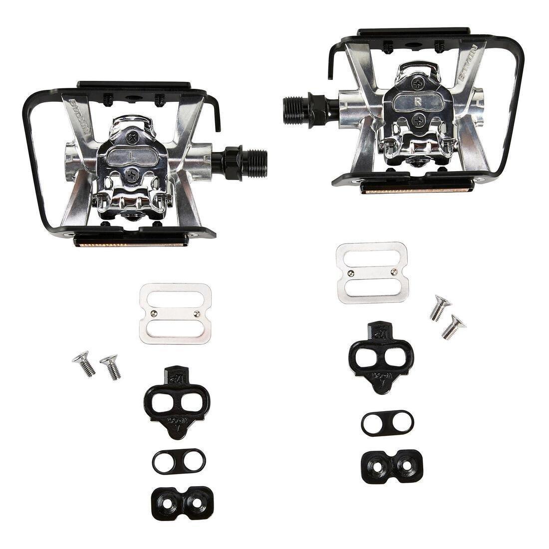 SPD-Compatible Clipless Flat Mountain Bike Pedals, No Color, large image number 2
