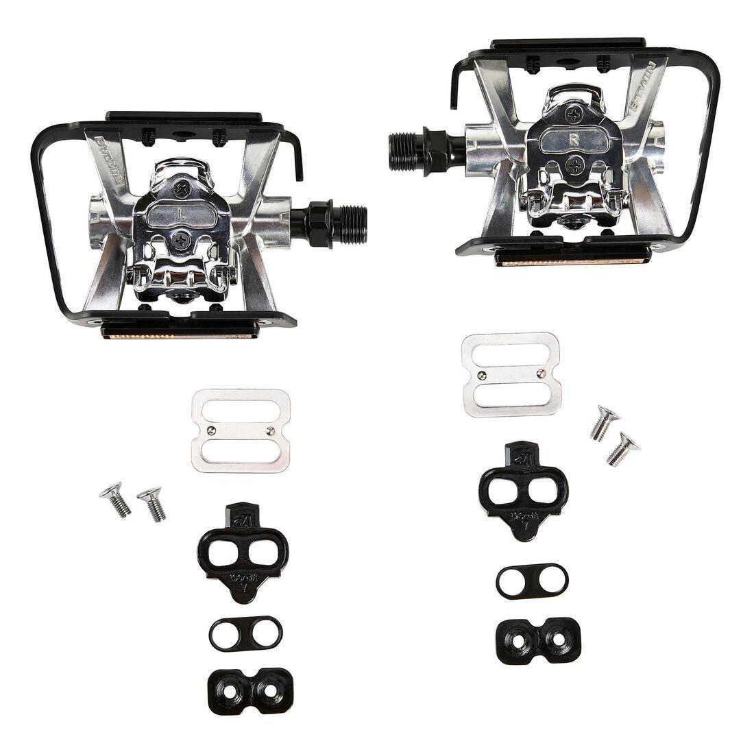 SPD Compatible Clipless Flat Mountain Bike Pedals