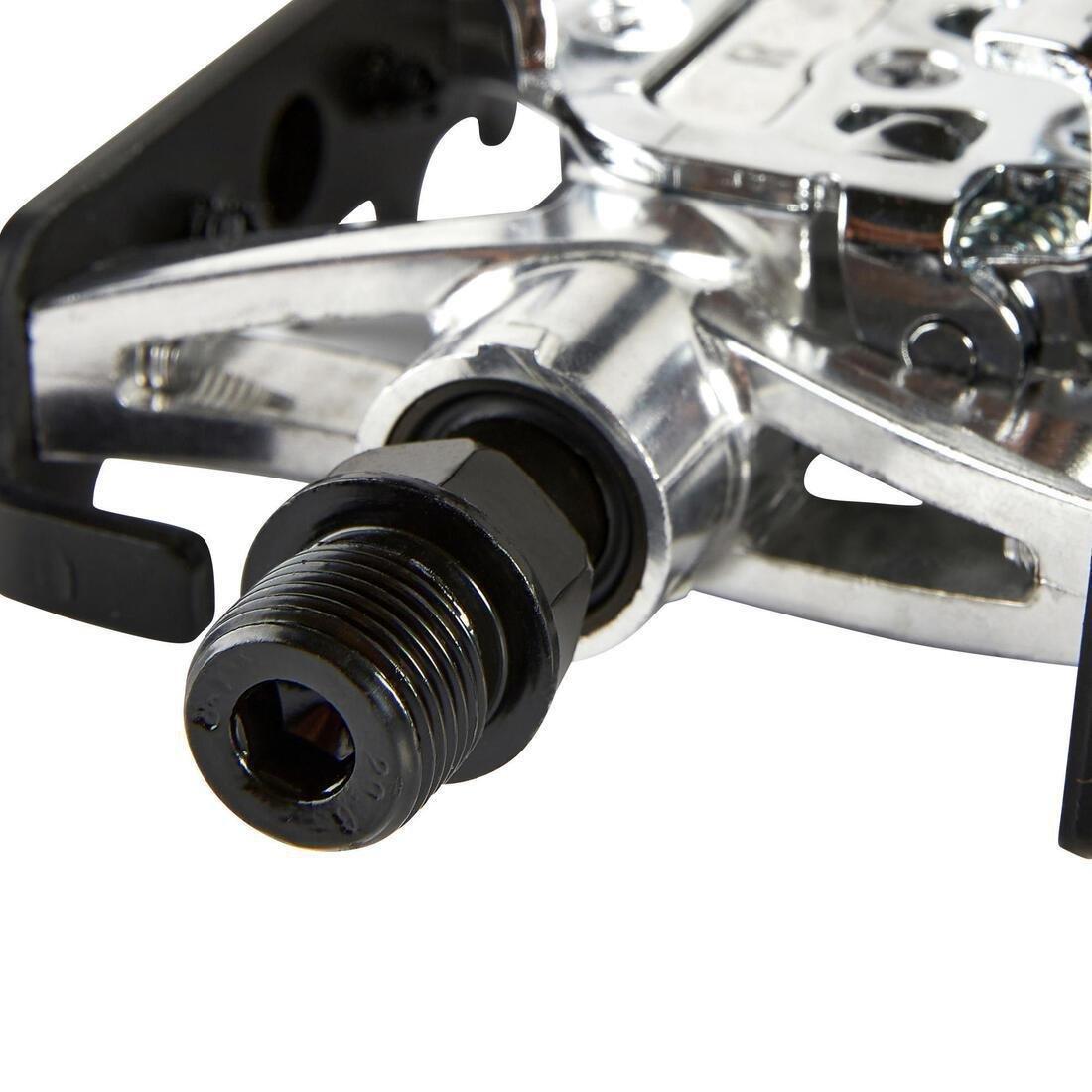 SPD-Compatible Clipless Flat Mountain Bike Pedals, No Color, large image number 3