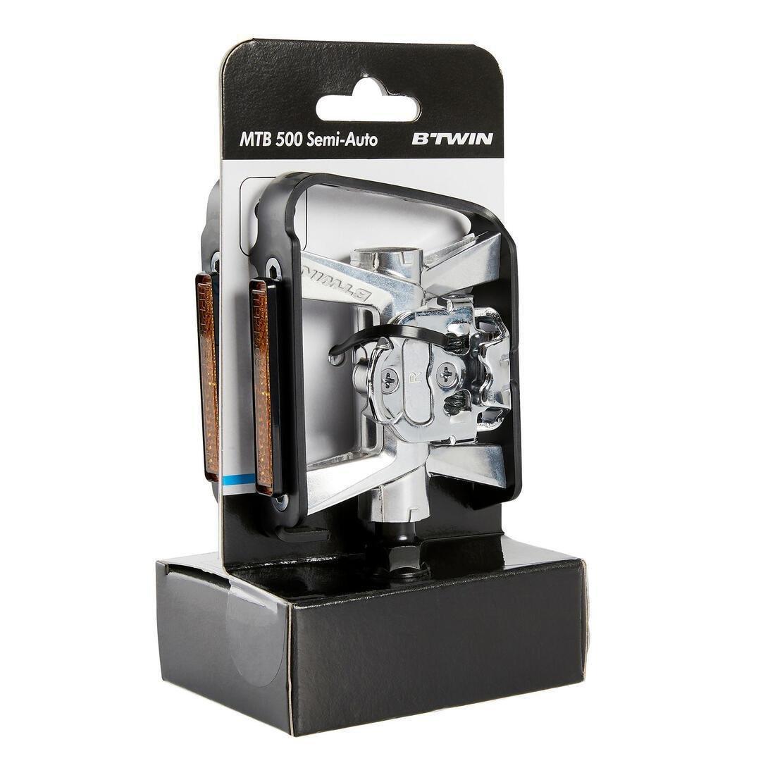 SPD-Compatible Clipless Flat Mountain Bike Pedals, No Color, large image number 4