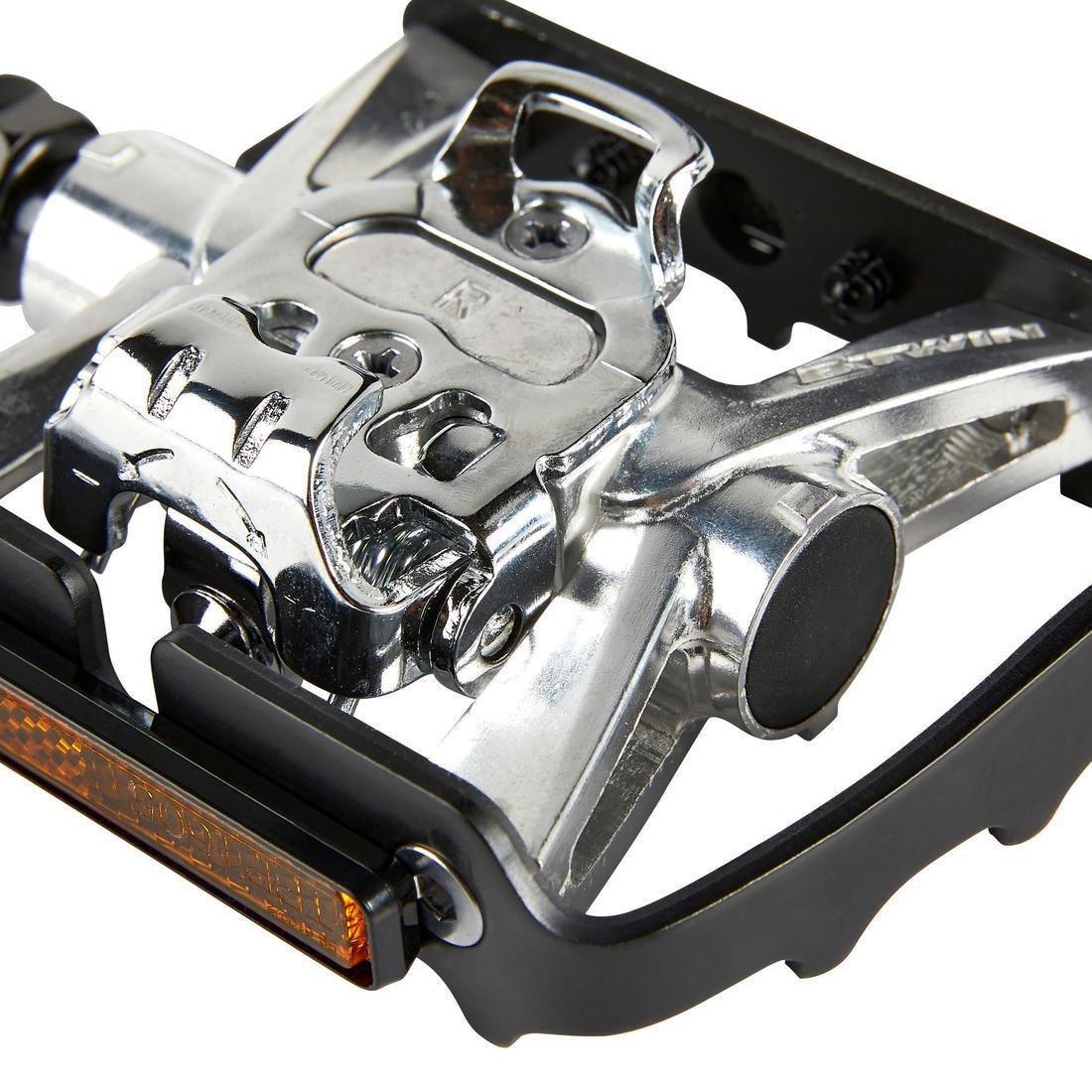 SPD-Compatible Clipless Flat Mountain Bike Pedals, No Color, large image number 6