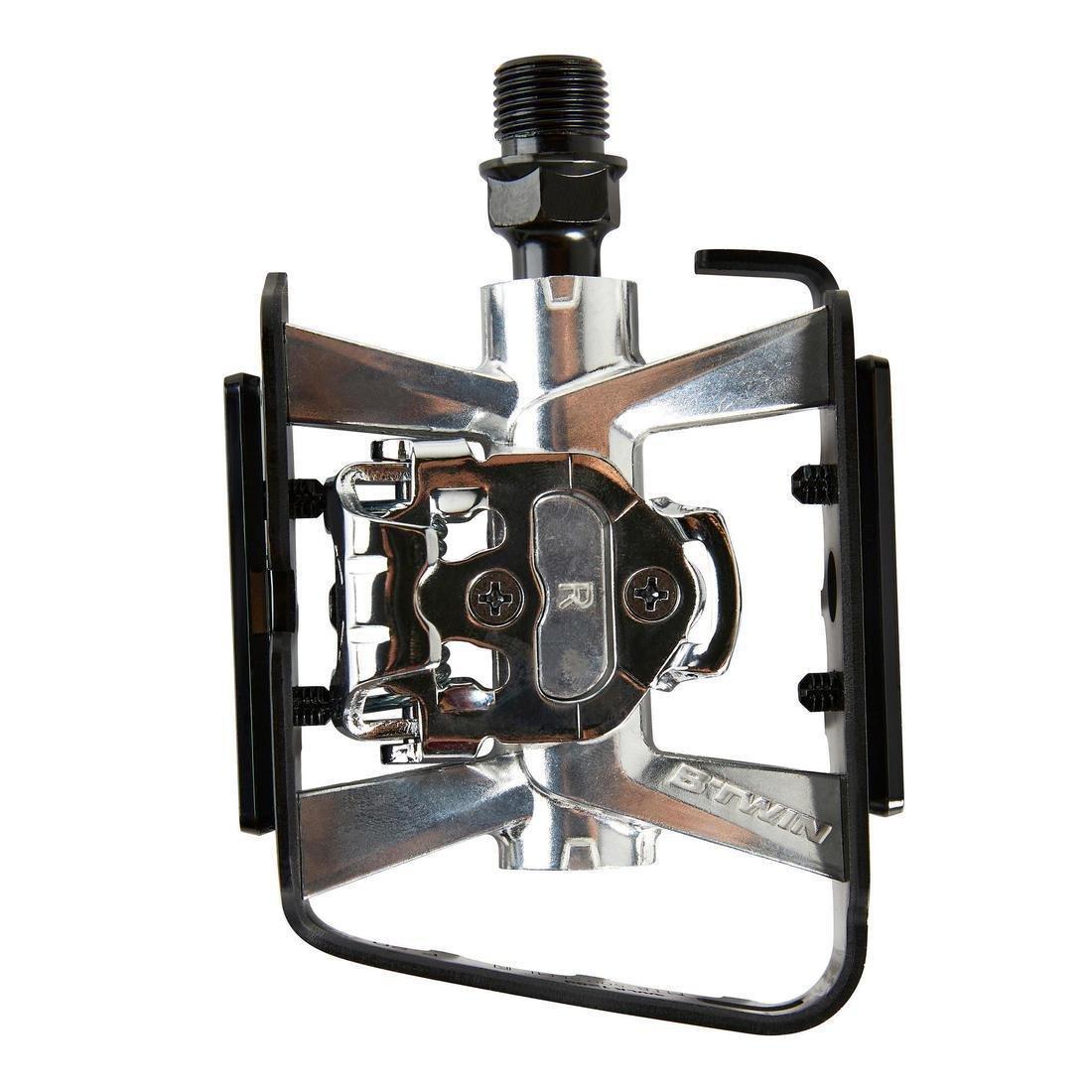 SPD-Compatible Clipless Flat Mountain Bike Pedals, No Color, large image number 9