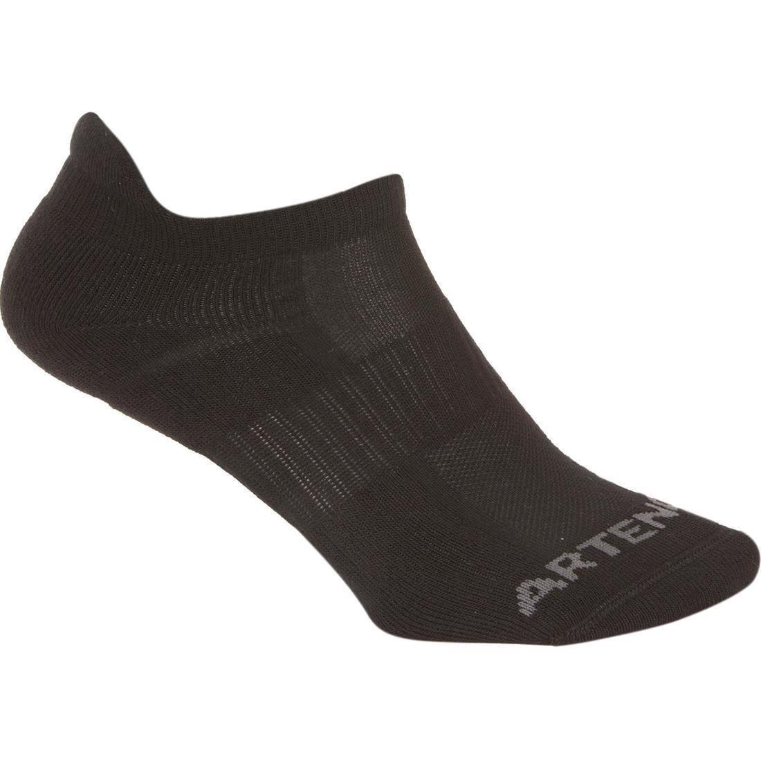 ARTENGO - RS 500 Low Sports Socks Tri-Pack, Black