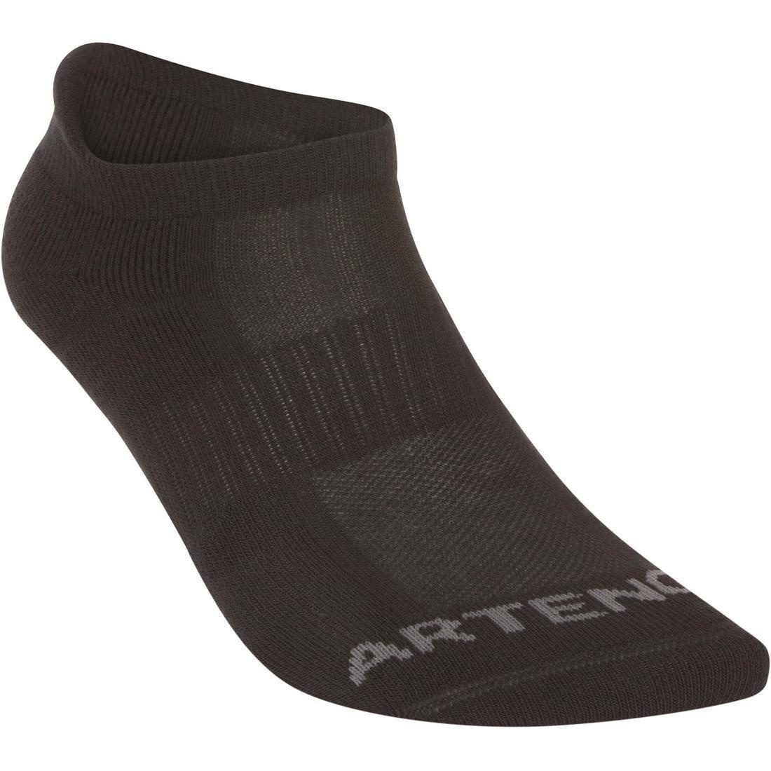 ARTENGO - RS 500 Low Sports Socks Tri-Pack, Black