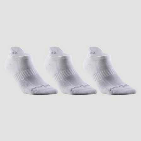 ARTENGO - RS 500 Low Sports Socks Tri-Pack-White