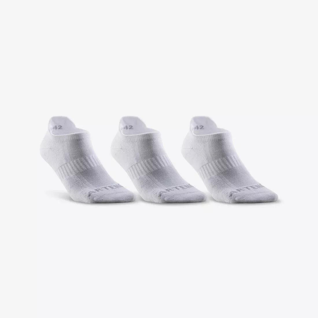 ARTENGO - RS 500 Low Sports Socks Tri-Pack-White