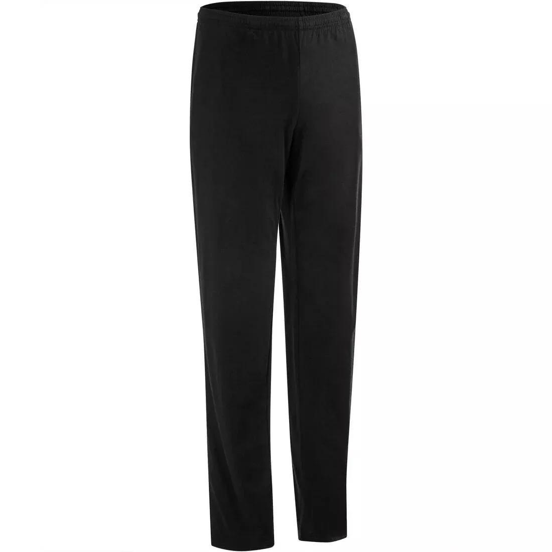 Regular-Fit Jersey Gym & Pilates Bottoms - Black, No Color, large image number 0