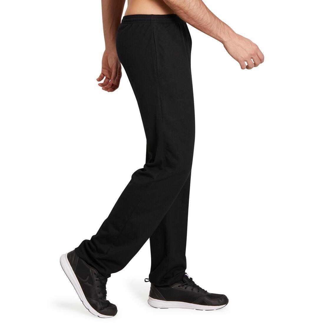 Regular-Fit Jersey Gym & Pilates Bottoms - Black, No Color, large image number 4