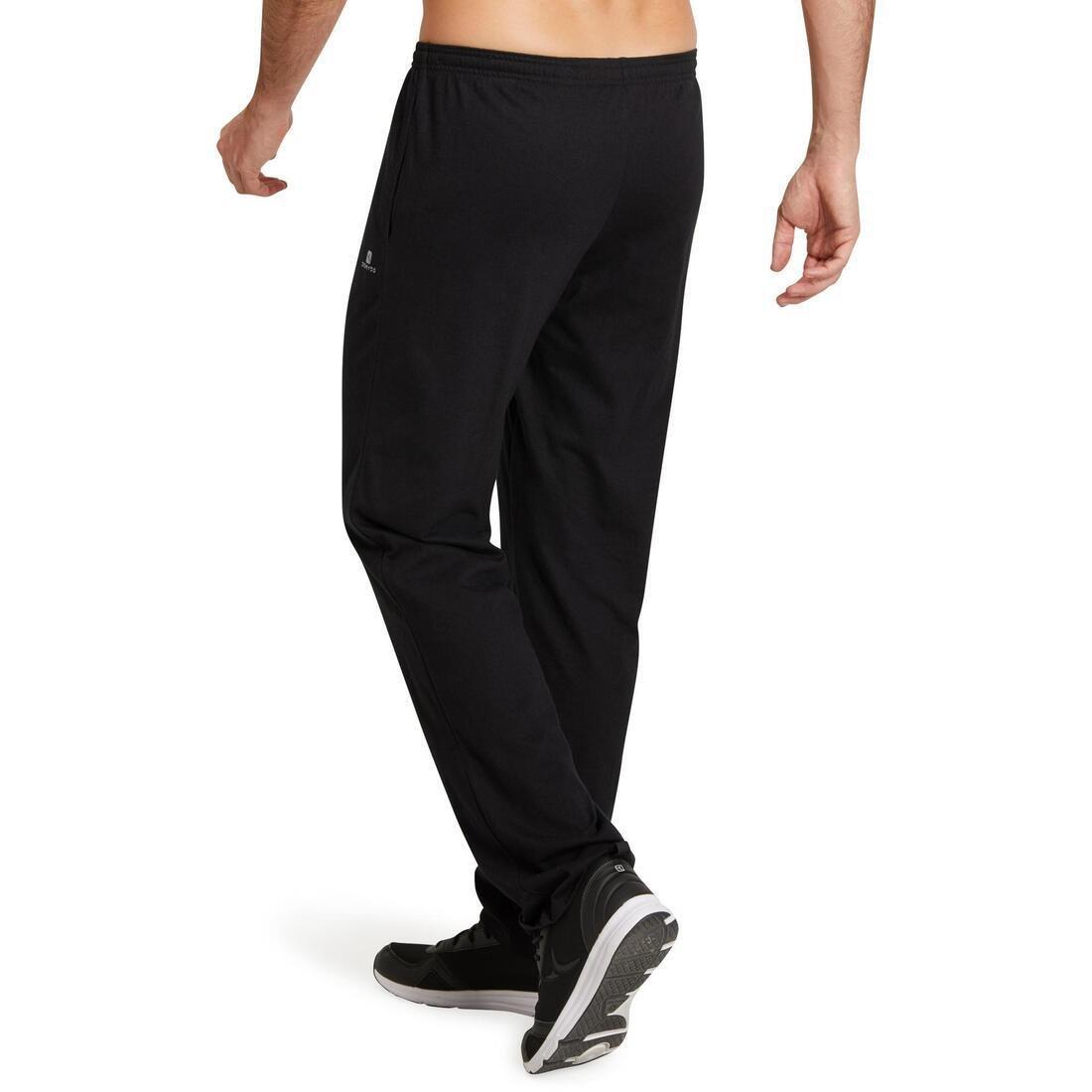 Regular-Fit Jersey Gym & Pilates Bottoms - Black, No Color, large image number 6
