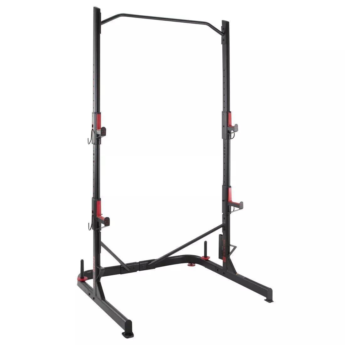 Weight Training Rack Squats Chin-Ups, No Color, large image number 0