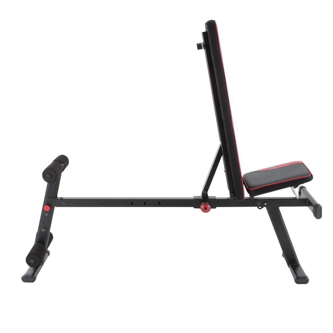DOMYOS - 500 Fold-Down / Incline Weight Bench, Black