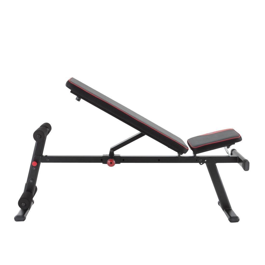 DOMYOS - 500 Fold-Down / Incline Weight Bench, Black