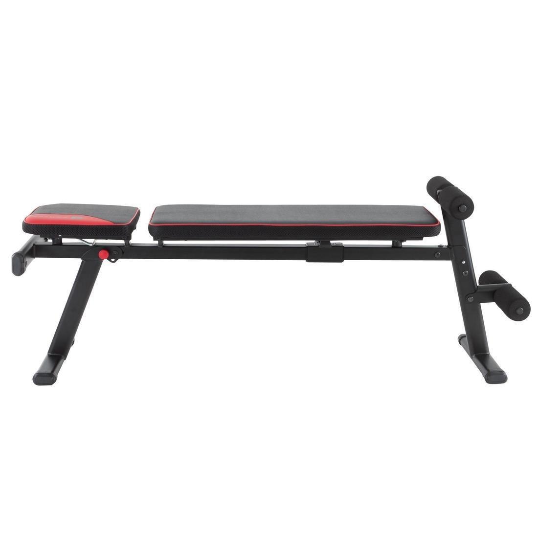 DOMYOS 500 Fold Down Incline Weight Bench Black Azadea UAE