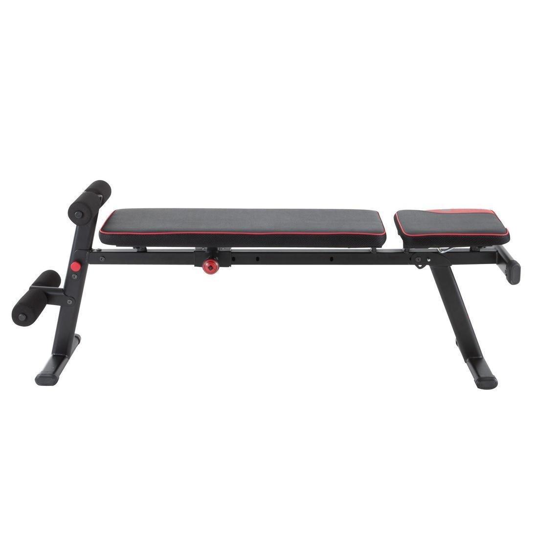 DOMYOS - 500 Fold-Down / Incline Weight Bench, Black