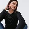 KALENJI - Run Sun Protect Women's Long-Sleeved T-Shirt, Black