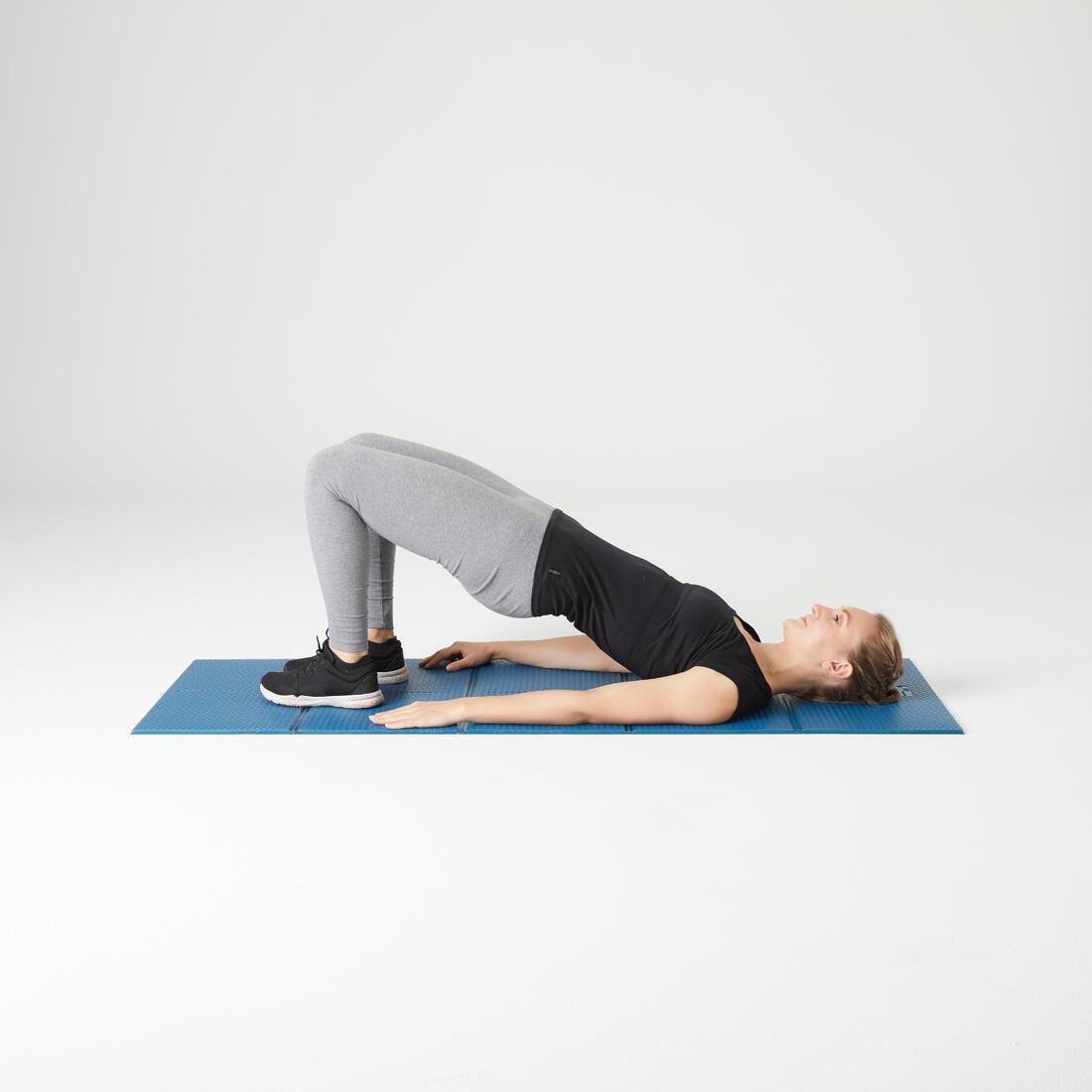 DEEP CYAN 160 cm x 60 cm x 7 mm Foldable Pilates Floor Mat - G Mat 520 - Blue, No Color, large image number 13