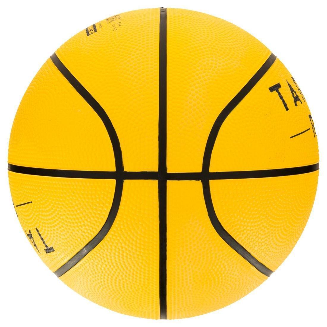 R100 Kids'/Adult Size 5/7 Beginner Basketball - Yellow, No Color, large image number 2