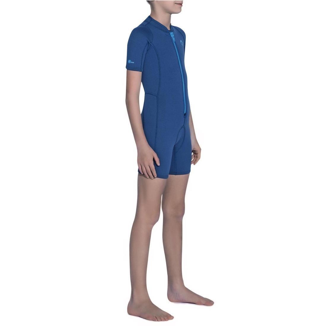 Kids Snorkelling Shorty - 100 2mm, Navy, 5401_000, large image number 3