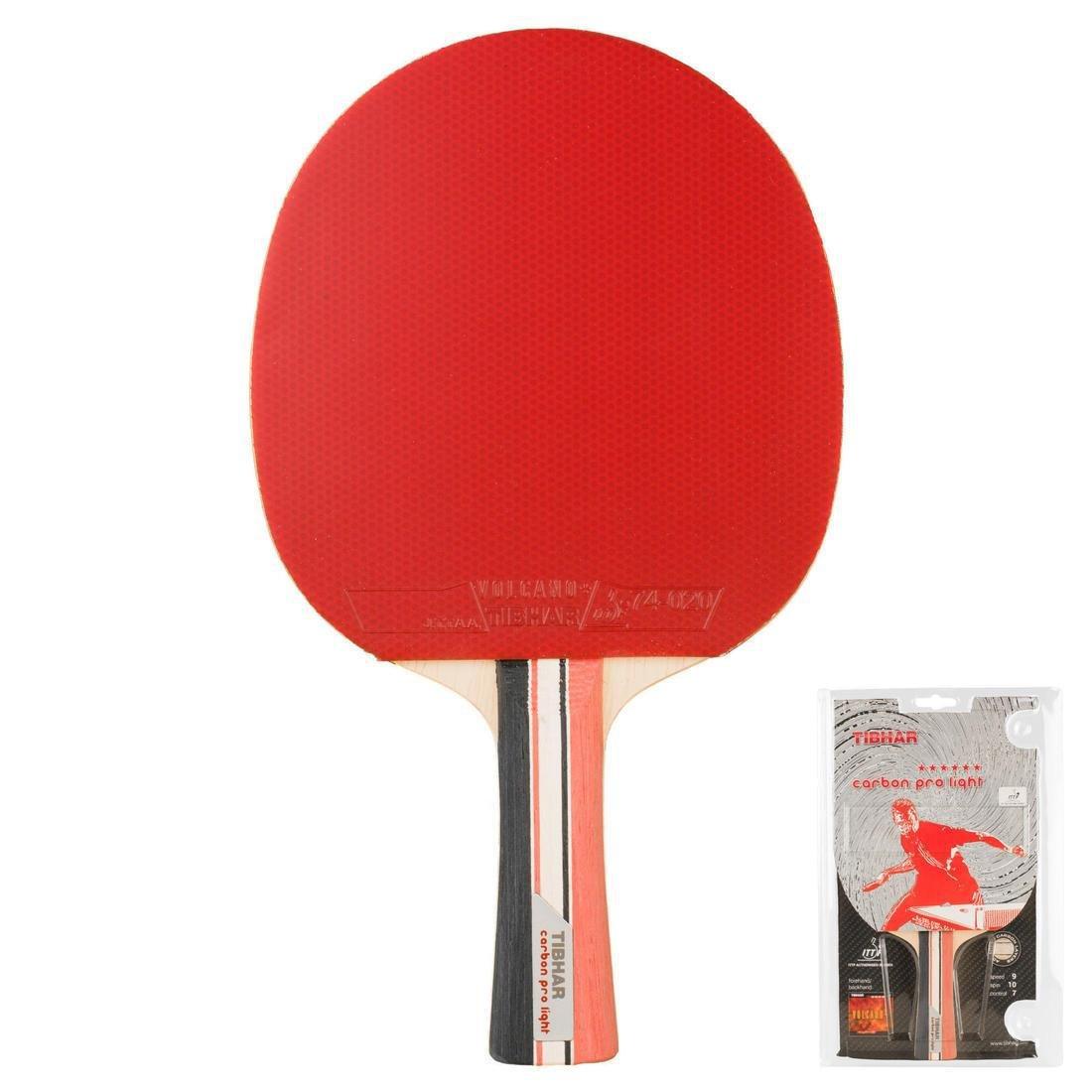 TIBHAR - Concave Carbon Pro Light Club Table Tennis Bat