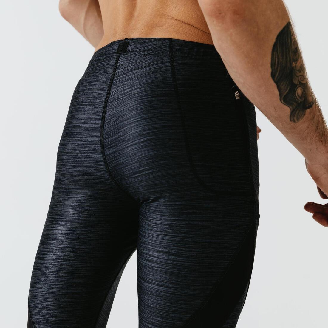 Kalenji Dry andMens BreathableRunning Cropped Trousers, Abyss Grey, , large image number 6