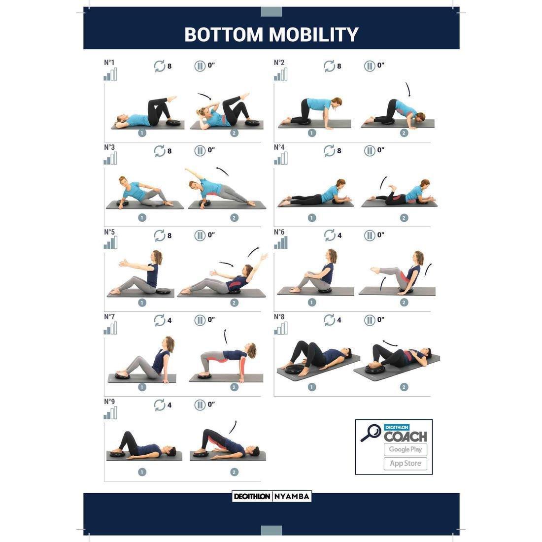 Fitness Reversible and Adjustable Balance Cushion Soft Disc, Black, No Color, large image number 3