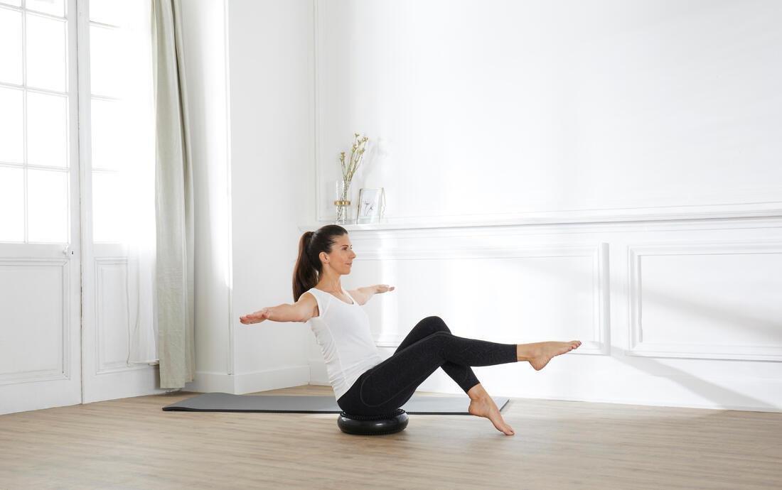 Fitness Reversible and Adjustable Balance Cushion Soft Disc, Black, No Color, large image number 8