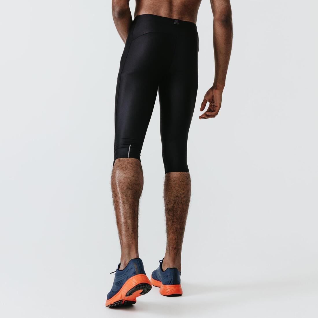 Kalenji Dry Men's Breathable Running Cropped Trousers, Black, , large image number 6