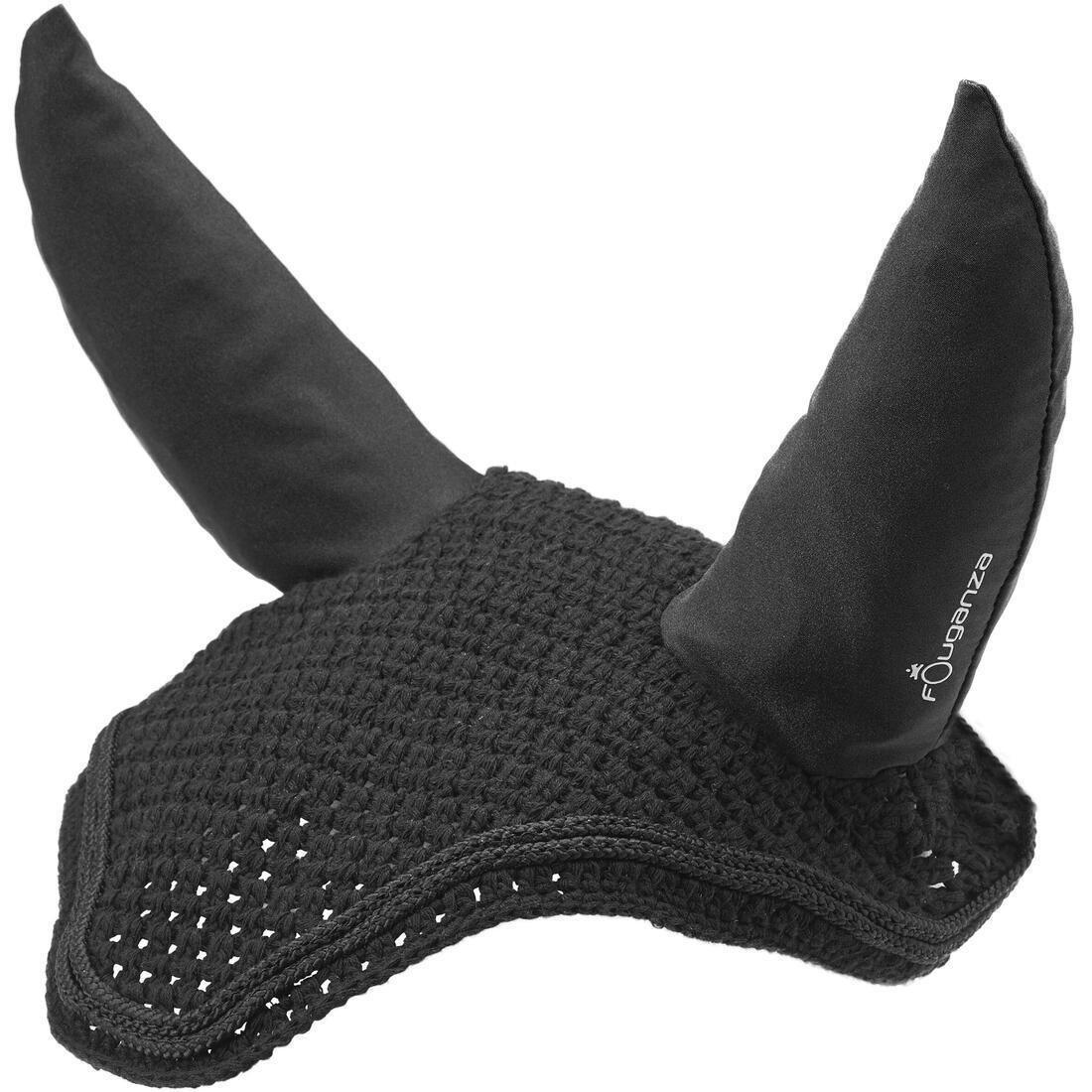 Horse Riding Ear Net, black, No Color, large image number 0