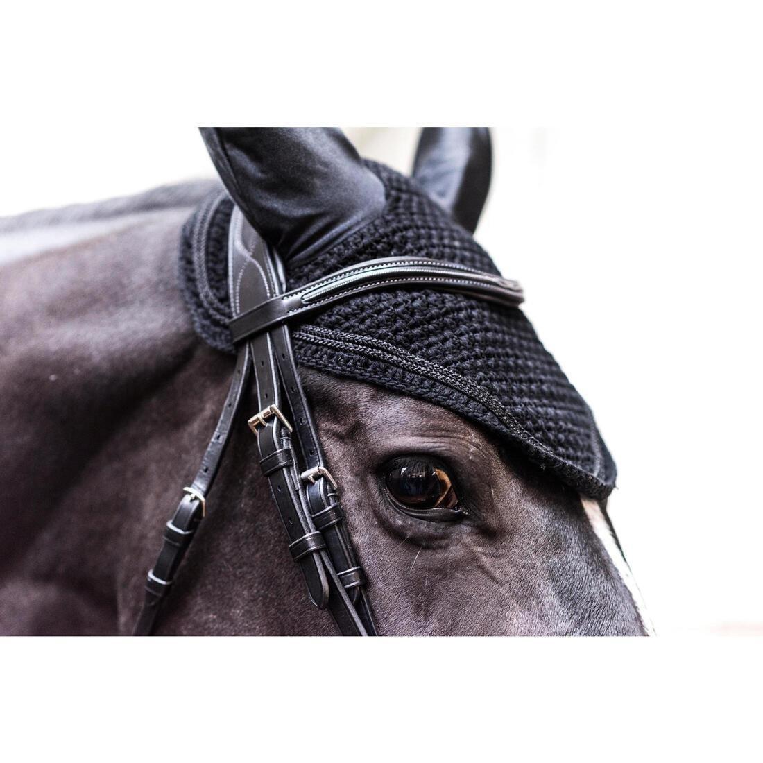 Horse Riding Ear Net, black, No Color, large image number 3