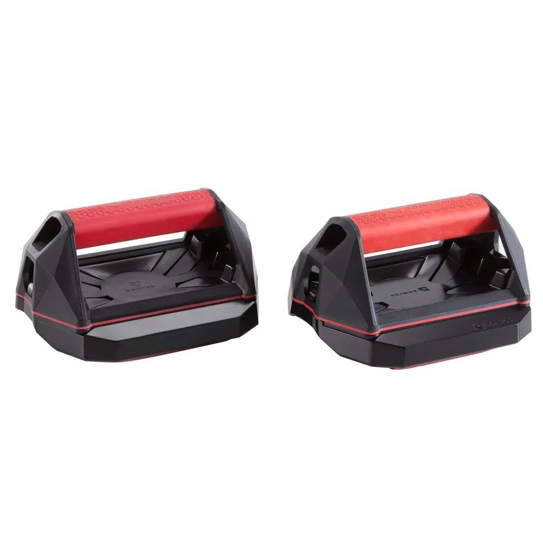 Versatile Cross Training Push-Up Wheel Grips, Red/Black, No Color, large image number 0