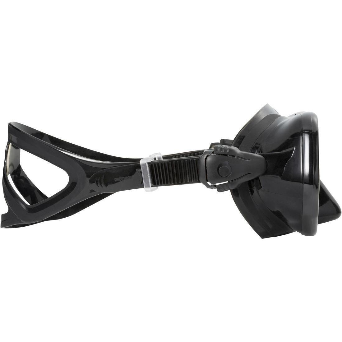 Double-Lens Sea Diving Mask SCD 500, Black Skirt and Blue Frame, , large image number 3