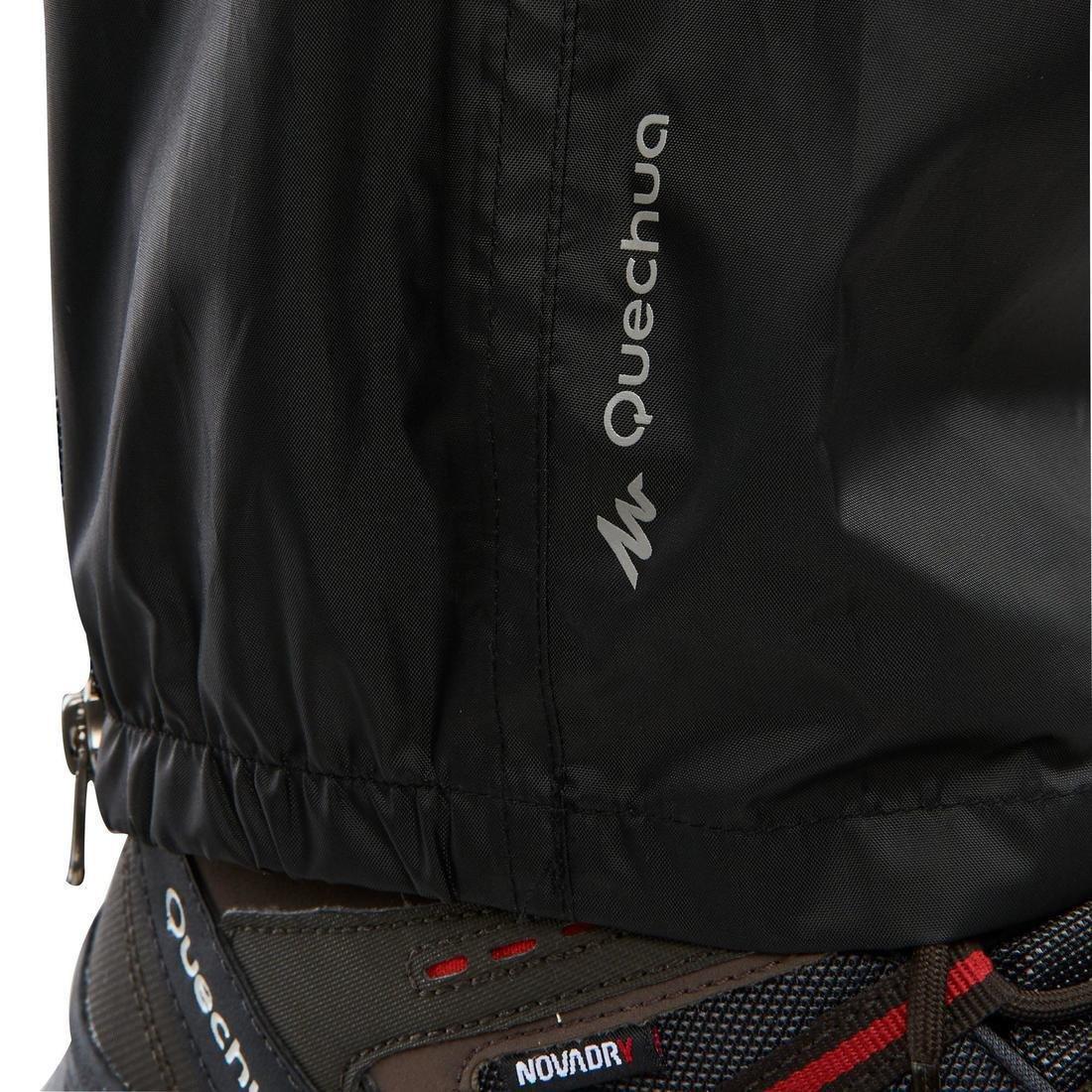 Mens Waterproof Hiking Overtrousers Nh500 Imper, Black, No Color, large image number 5