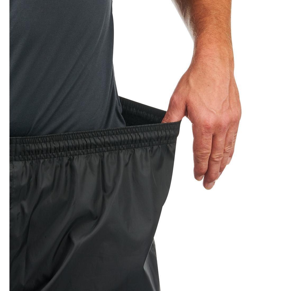 Mens Waterproof Hiking Overtrousers Nh500 Imper, Black, No Color, large image number 8