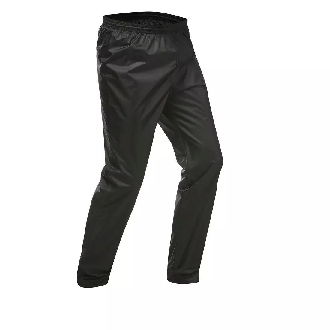 Mens Waterproof Hiking Overtrousers Nh500 Imper, Black, No Color, large image number 9