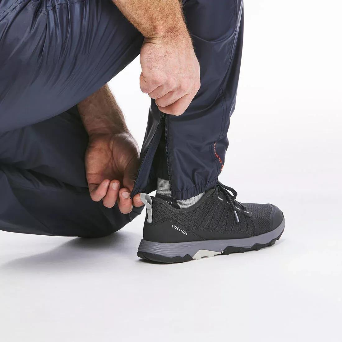 Mens Waterproof Hiking Overtrousers Nh500 Imper, Black, No Color, large image number 12
