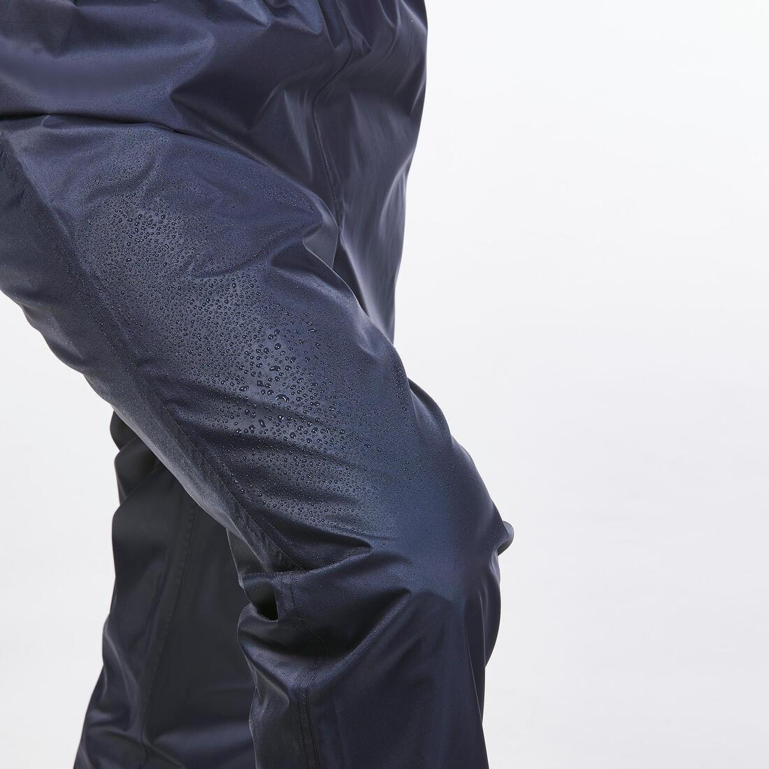 Mens Waterproof Hiking Overtrousers Nh500 Imper, Black, No Color, large image number 13