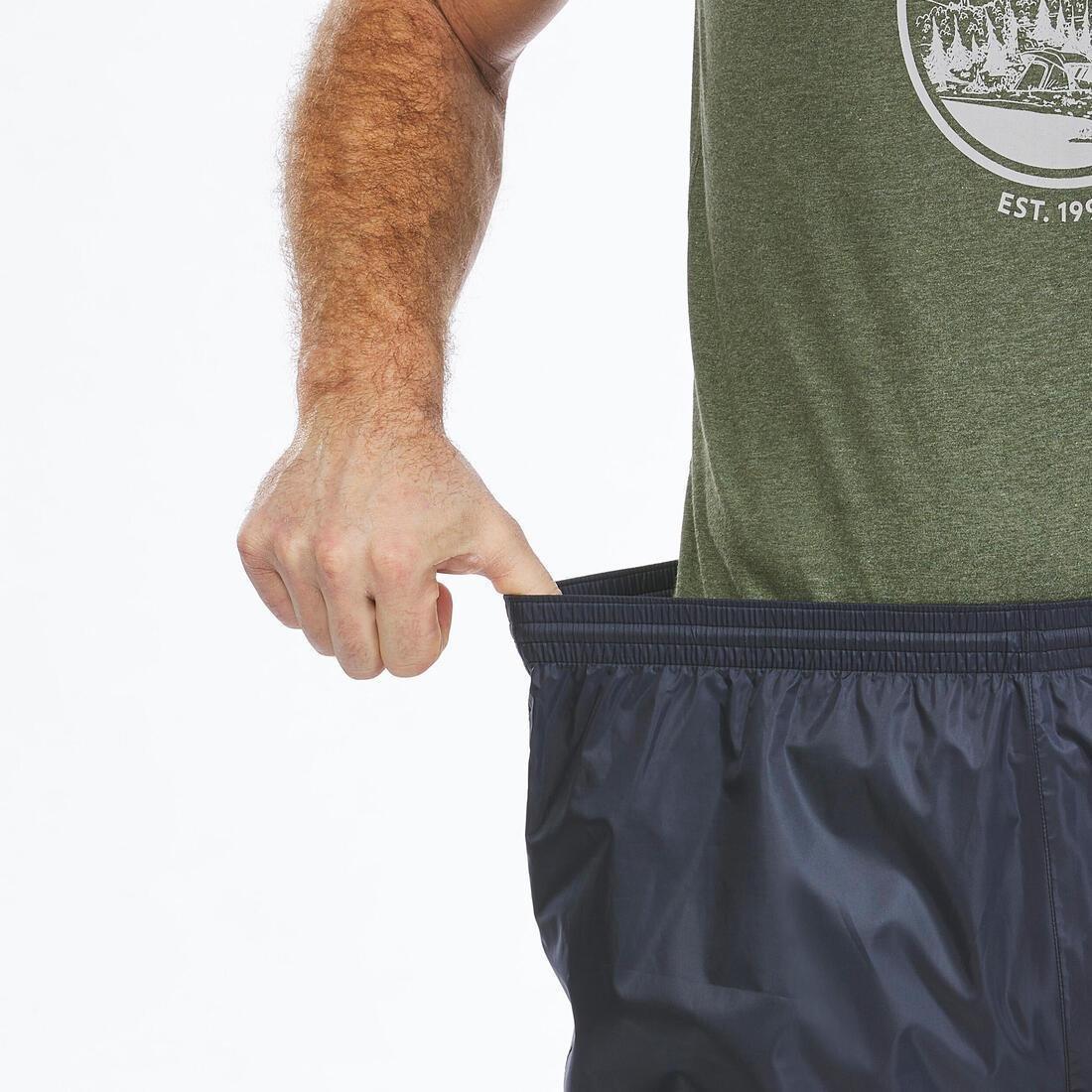 Men Waterproof Hiking OverTrousers - NH500 Imper, Black, No Color, large image number 14