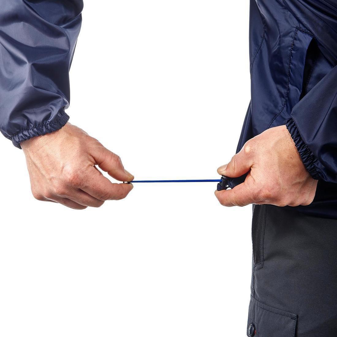 Men's Country Walking rain Jacket, NH100 Raincut Full Zip, Navy, No Color, large image number 10