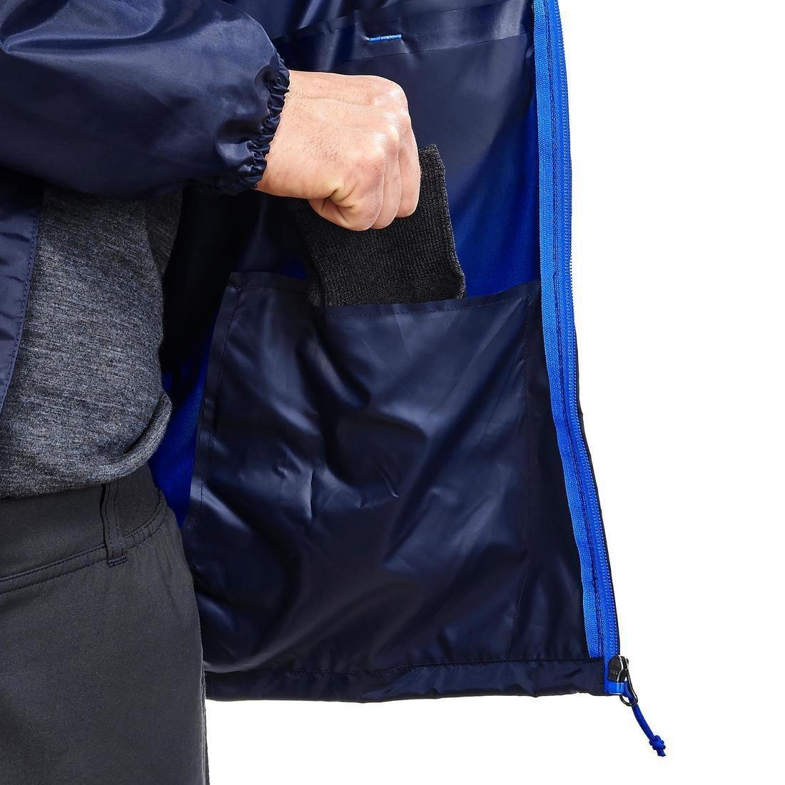 Men's Country Walking rain Jacket, NH100 Raincut Full Zip, Navy, , large image number 11