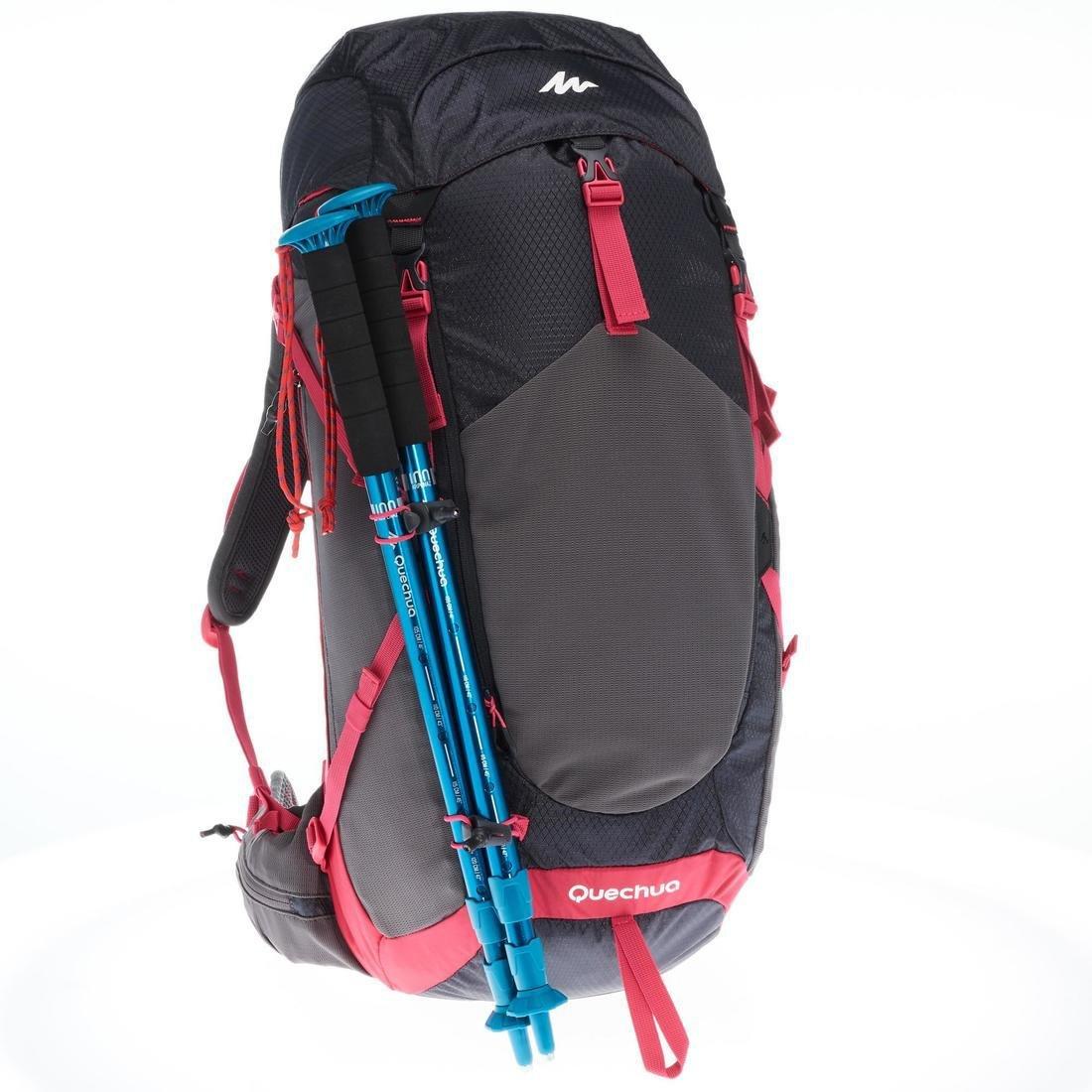 Mh500 Womens  Mountain Hiking Backpack, Carbon Grey, No Color, large image number 4